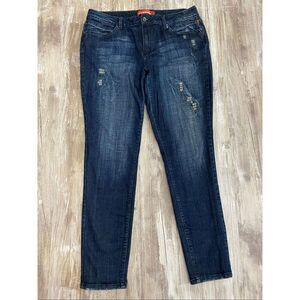 Zana Di Jean High Rise Jeans Dark Wash Rhinestones Women’s Sz 16